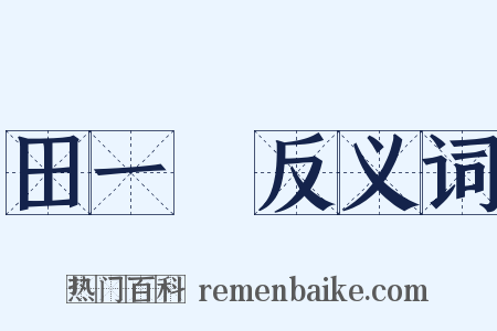 田一儁反义词是什么意思的图片